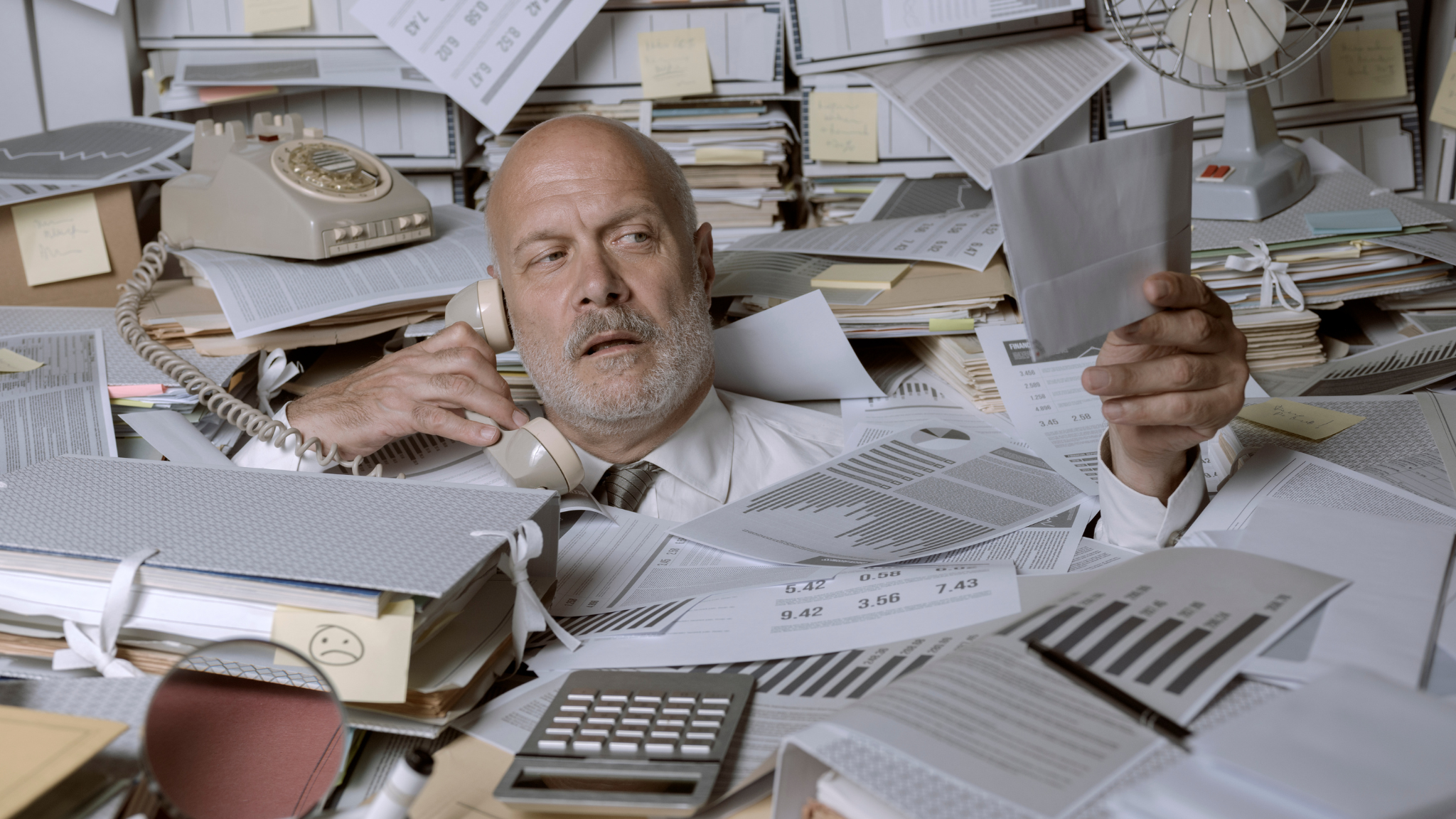 Man stressed by IRS tax debt and unfiled returns accumulated over several years